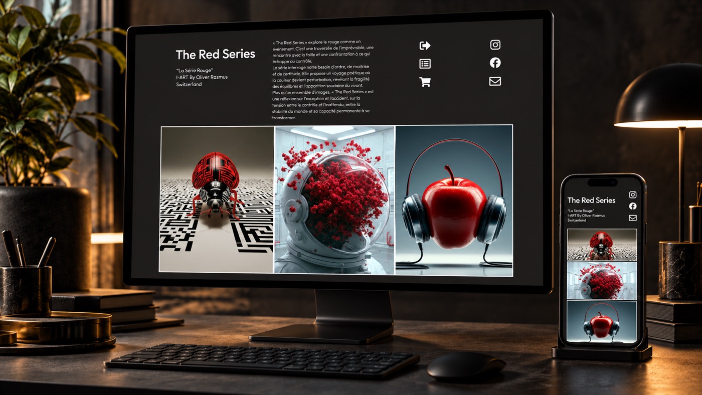 The Red Series d’I-ART sur ordinateur et smartphone